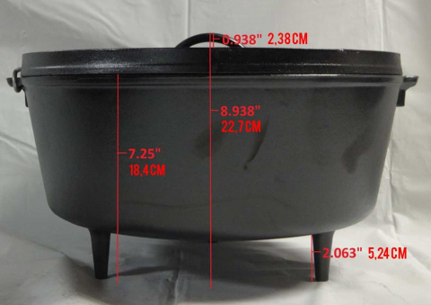 Ceaun din fonta cu capac - cuptor olandez Lodge 36 cm 9,5 litri L-14DCO3 [10]