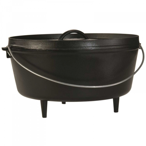 Vase pentru gătit din fontă - Ceaun din fonta cu capac - cuptor olandez Lodge 36 cm 9,5 litri L-14DCO3