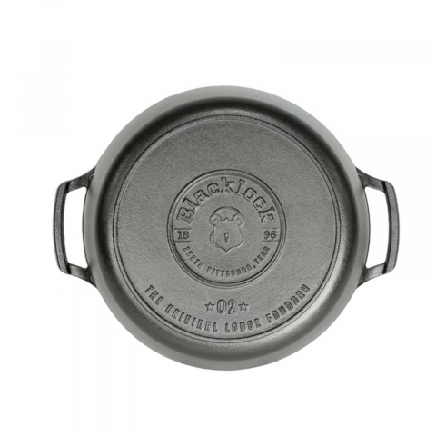 Ceaun din fonta cu capac - cuptor olandez Lodge triplu asezonat Blacklock 26 cm 5,2 litri BL02DO [3]