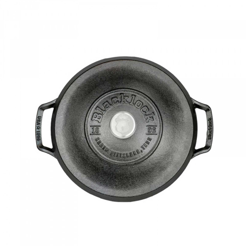 Ceaun din fonta cu capac - cuptor olandez Lodge triplu asezonat Blacklock 26 cm 5,2 litri BL02DO [2]