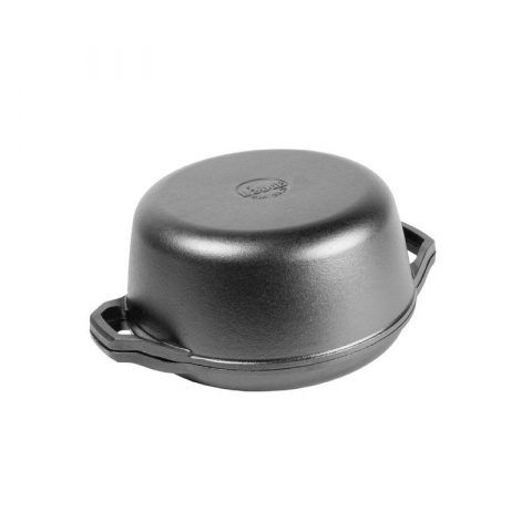 Ceaun din fonta cu capac tip tigaie grill - cuptor olandez Lodge 30,5 cm 5,6 litri L-C6DD [4]