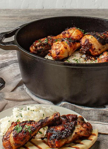 Ceaun din fonta cu capac tip tigaie grill - cuptor olandez Lodge 30,5 cm 5,6 litri L-C6DD [9]