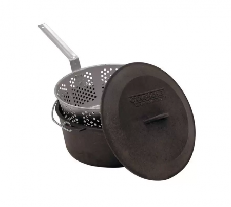 Vase pentru gătit din fontă - CEAUN DIN FONTA CU FRITEUZA 30 cm CAMP CHEF CC-CP12