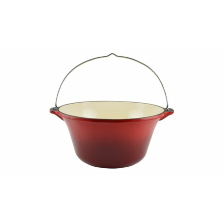 VASE DE GĂTIT - Ceaun din fonta emailata, culoare rosu, 10,8 litri, Perfect Home, 10569