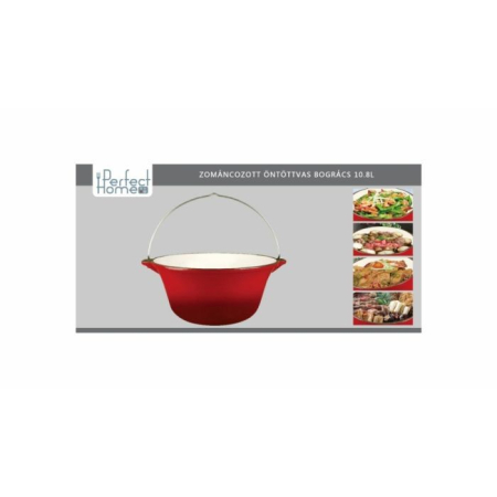 Ceaun din fonta emailata, culoare rosu, 10,8 litri, Perfect Home, 10569 [2]