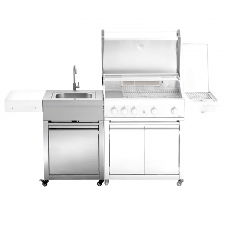 Chiuveta de exterior Grandhall incastrabila cu carucior si roti K01000118A [3]