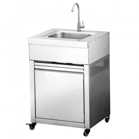 Bucatarii de exterior - Chiuveta de exterior Grandhall incastrabila cu carucior si roti K01000118A