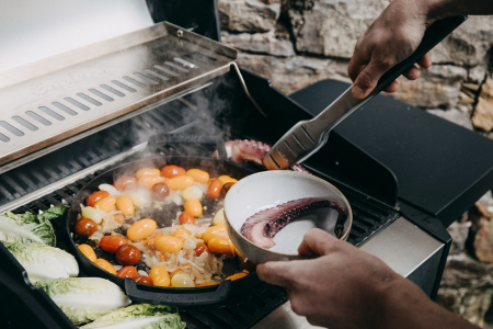 Cleste pentru gratar din otel inoxidabil cu sistem de blocare maner Enders 8782 [1]