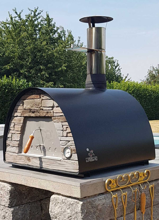 Cuptor traditional pentru pizza pe lemne Maximus Arena negru [2]
