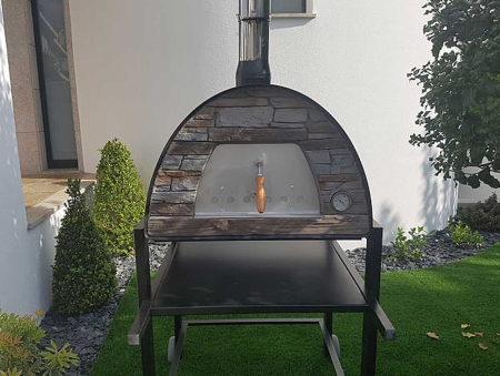 Cuptor traditional pentru pizza pe lemne Maximus Arena negru [11]