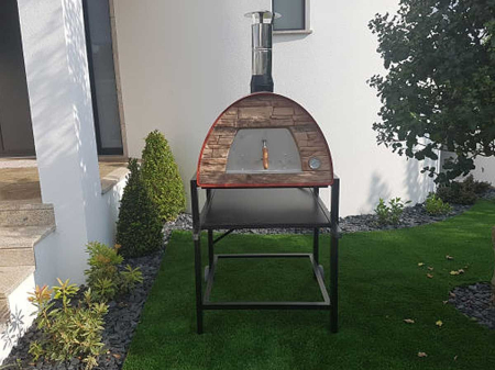 Cuptor traditional pentru pizza pe lemne Maximus Arena rosu [4]