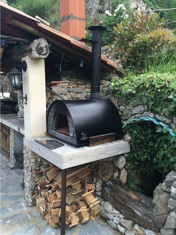 Cuptor traditional pentru pizza pe lemne Maximus negru [9]