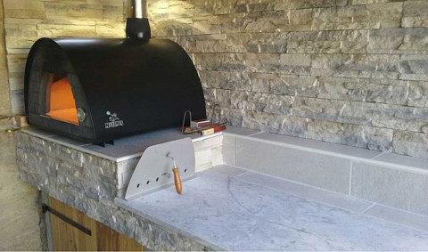 Cuptor traditional pentru pizza pe lemne Maximus negru [4]