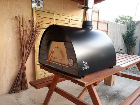 Cuptor traditional pentru pizza pe lemne Maximus negru [8]