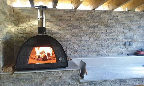 Cuptor traditional pentru pizza pe lemne Maximus negru [3]