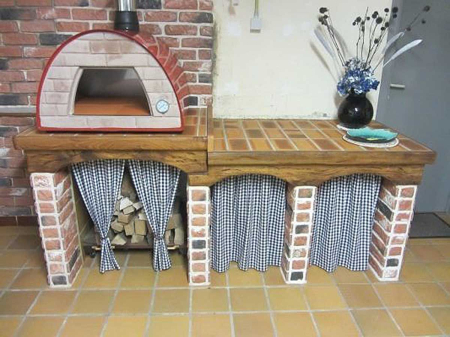 Cuptor traditional pentru pizza pe lemne Maximus rosu [31]