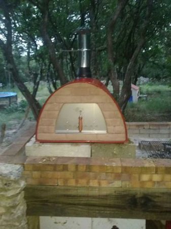 Cuptor traditional pentru pizza pe lemne Maximus rosu [5]