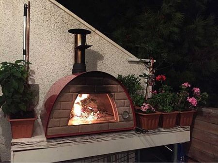 Cuptor traditional pentru pizza pe lemne Maximus rosu [4]