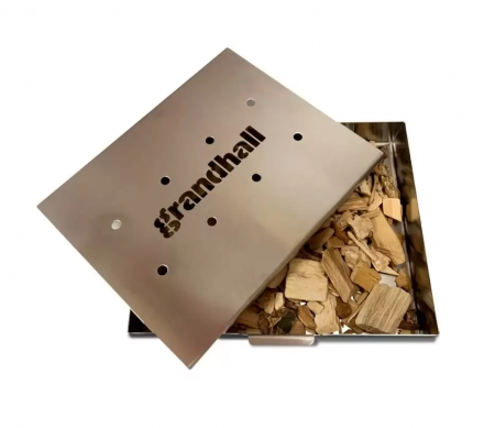 CUTIE DE AFUMARE DIN INOX PENTRU GRATARE 15 x 12 x 2,5 cm GRANDHALL A06701006T [1]