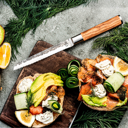 Cutit universal cu lama zimtata Forged Olive OLIVEUNISER [4]