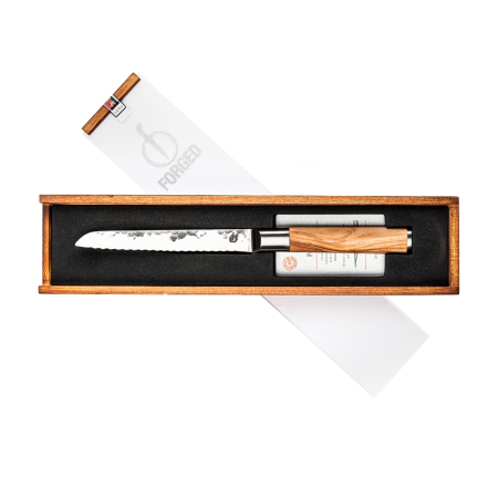 UZ GOSPODĂRESC - Cutit universal cu lama zimtata Forged Olive OLIVEUNISER