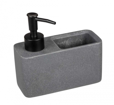 UZ GOSPODĂRESC - Dispenser pentru sapun lichid cu suport burete integrat Wenko Resa Grey 54669100