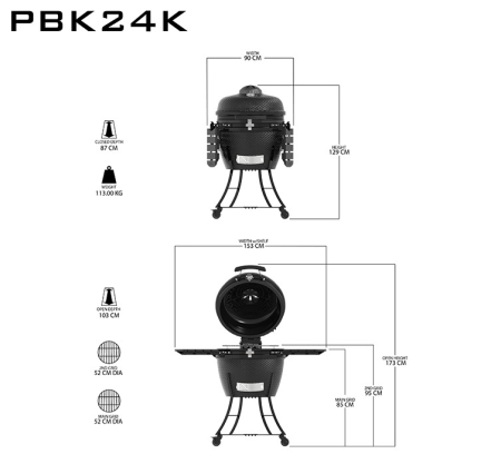 Gratar ceramic Kamado negru Pit Boss PBK24 10603 [5]