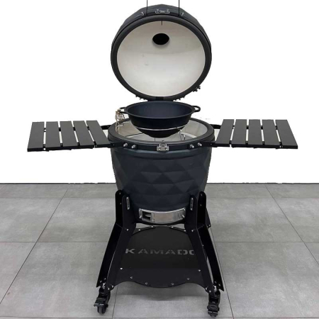 Gratar ceramic pe carbuni Kamado Brenton Black Diamond 56 cm 22 inci BRNT64 [4]