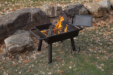 Gratar de campanie pe carbuni Cook Wagon Camp Chef CC-FPGG, grila otel, tava fonta [4]
