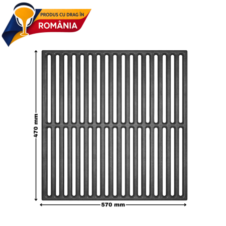 GRĂTAR DIN FONTĂ PENTRU CENTRALĂ 570 x 470 x 25 mm [1]