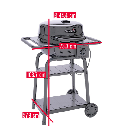 Gratar electric 2.100 W si pe carbuni hibrid, 370 grade Celsius, TRU-Infrared, Char-Broil Patio Bistro E2Coal 140255 [8]