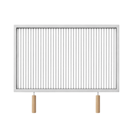 Grătare din inox - Grătar inox 620 x 500 mm, bară 8 mm, mânere detașabile - Standard