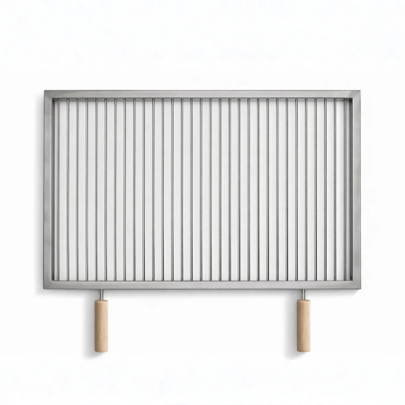 Grătare din inox - Grătar inox 700 x 450 mm, bară 6 mm, mânere detașabile - ECO