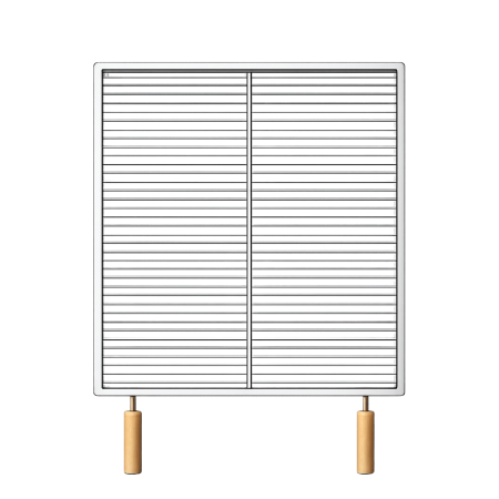 GRĂTARE DE GRĂDINĂ - Grătar inox 700 x 665 mm, bară 6 mm, mânere fixe, cu întăritură - Standard