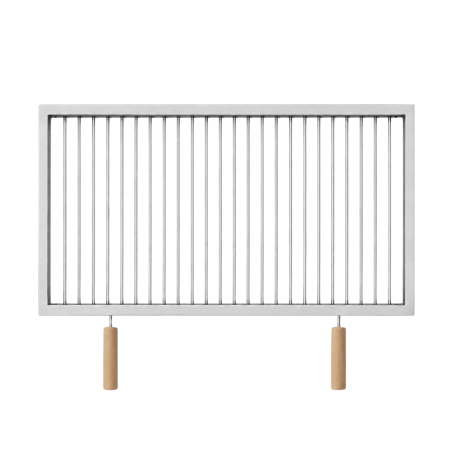 Grătare din inox - Grătar inox 720 x 500 mm, bară 6 mm, mânere detașabile - ECO
