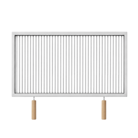Grătare din inox - Grătar inox 720 x 500 mm, bară 8 mm, mânere detașabile - Standard