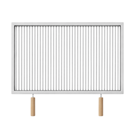 Grătare din inox - Grătar inox 720 x 615 mm, bară 8 mm, mânere detașabile - Standard