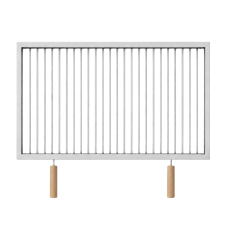 Grătare din inox - Grătar inox 760 x 560 mm, bară 6 mm, mânere detașabile - ECO