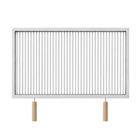 Grătare din inox - Grătar inox 780 x 620 mm, bară 8 mm, mânere detașabile - Standard