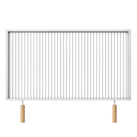 GRĂTARE DE GRĂDINĂ - Grătar inox 830 x 520 mm, bară 6 mm, mânere detașabile - Standard - DEPO