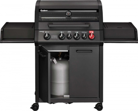 Gratar pe gaz, 4 arzatoare inox, arzator infrarosu, grile fonta, Enders Monroe Pro 4 SIK Turbo, 838533 grafit mat [3]