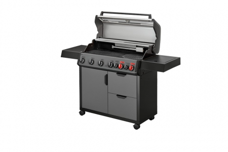 Gratar pe gaz, 6 arzatoare inox, arzator infrarosu, grile fonta, Enders Hyde 6 SIKR Turbo II 804433 [1]