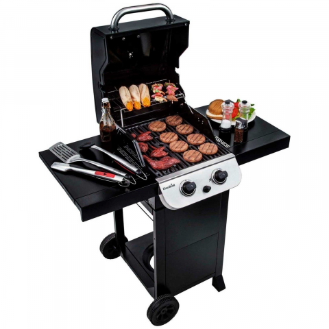 Gratar pe gaz Char-Broil Convective 210B, 2 arzatoare din inox, gratare din fonta [4]