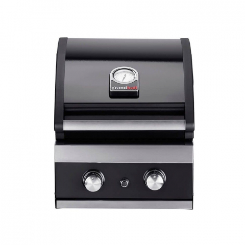 GRĂTARE DE GRĂDINĂ - Gratar pe gaz cu 2 arzatoare din inox, incastrabil, gratare din fonta, Grandhalll Classic K02000232A