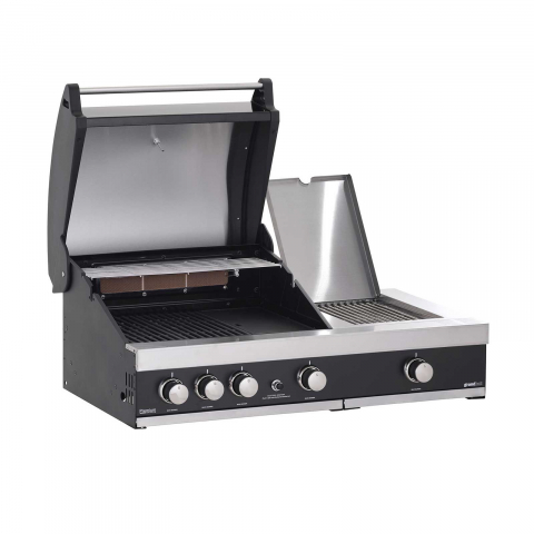 Gratar pe gaz cu 3 arzatoare din inox Grandhall Premium GT3 si arzator lateral sear burner K03000281A, incastrabil [5]