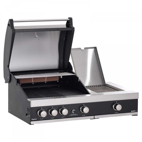 Gratar pe gaz cu 3 arzatoare din inox Grandhall Premium GT3 si arzator lateral sear burner K03000281A, incastrabil [8]