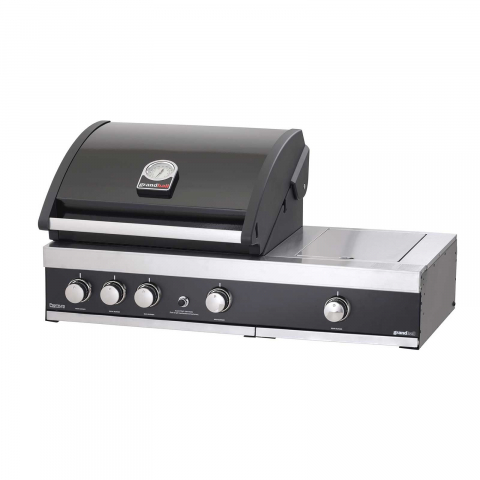 Gratar pe gaz cu 3 arzatoare din inox Grandhall Premium GT3 si arzator lateral sear burner K03000281A, incastrabil [2]