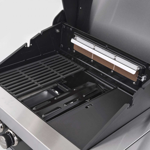 Gratar pe gaz cu 3 arzatoare din inox Grandhall Premium GT3 si arzator lateral sear burner K03000281A, incastrabil [10]