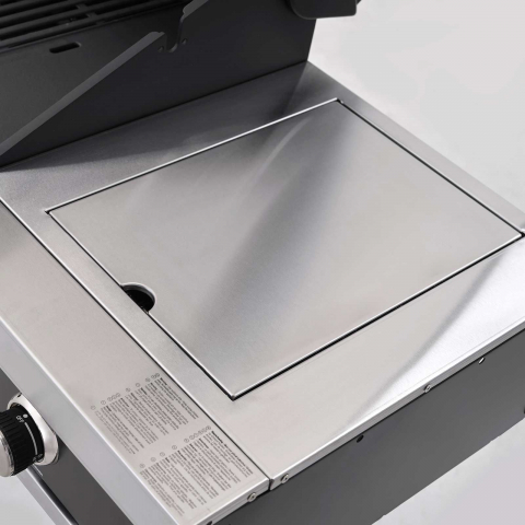 Gratar pe gaz cu 3 arzatoare din inox Grandhall Premium GT3 si arzator lateral sear burner K03000281A, incastrabil [13]