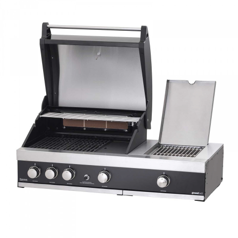 Gratar pe gaz cu 3 arzatoare din inox Grandhall Premium GT3 si arzator lateral sear burner K03000281A, incastrabil [3]